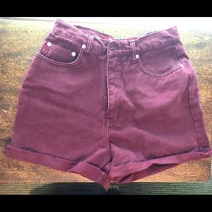 High waisted jean shorts